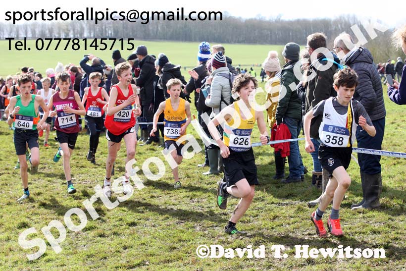 Boys under-13s 2019 British Athletics Inter Counties Cross Country, Prestwood Hall, Loughborough. Photo:  David T. Hewitson/Sports for All Pics